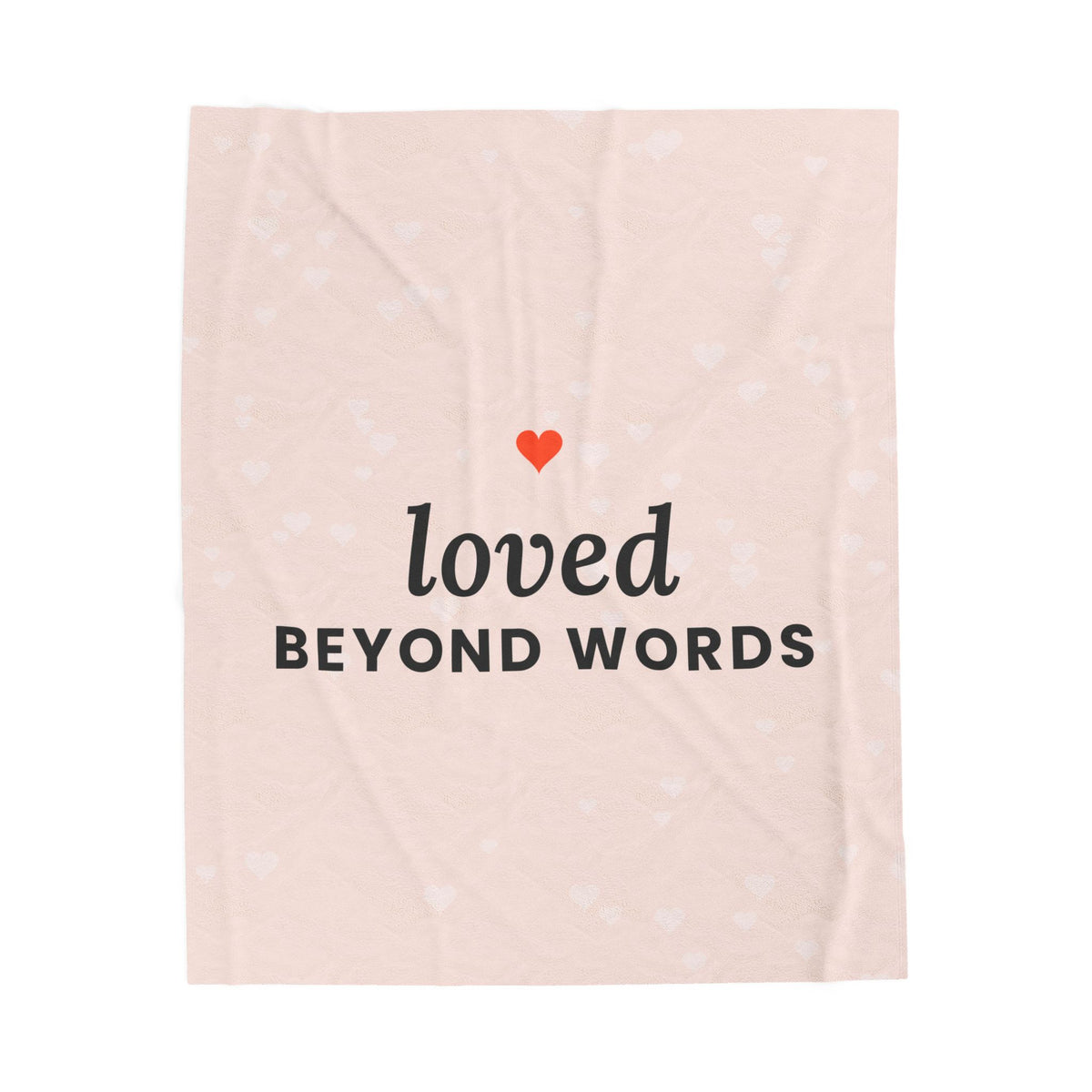 Loved Beyond Words Plush Throw Blanket, 50x60