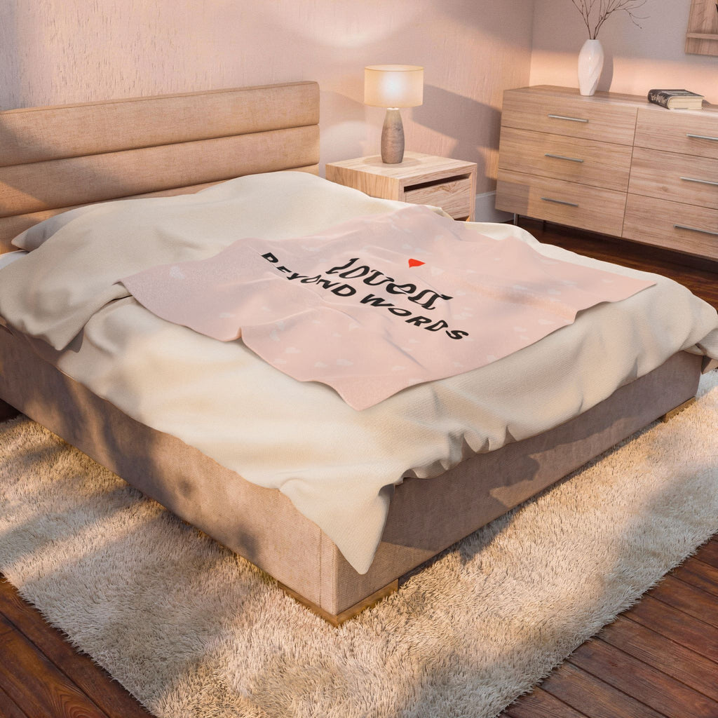Loved Beyond Words Plush Throw Blanket, 50x60