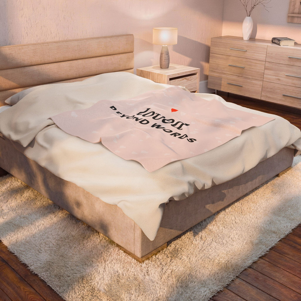 Loved Beyond Words Plush Throw Blanket, 50x60