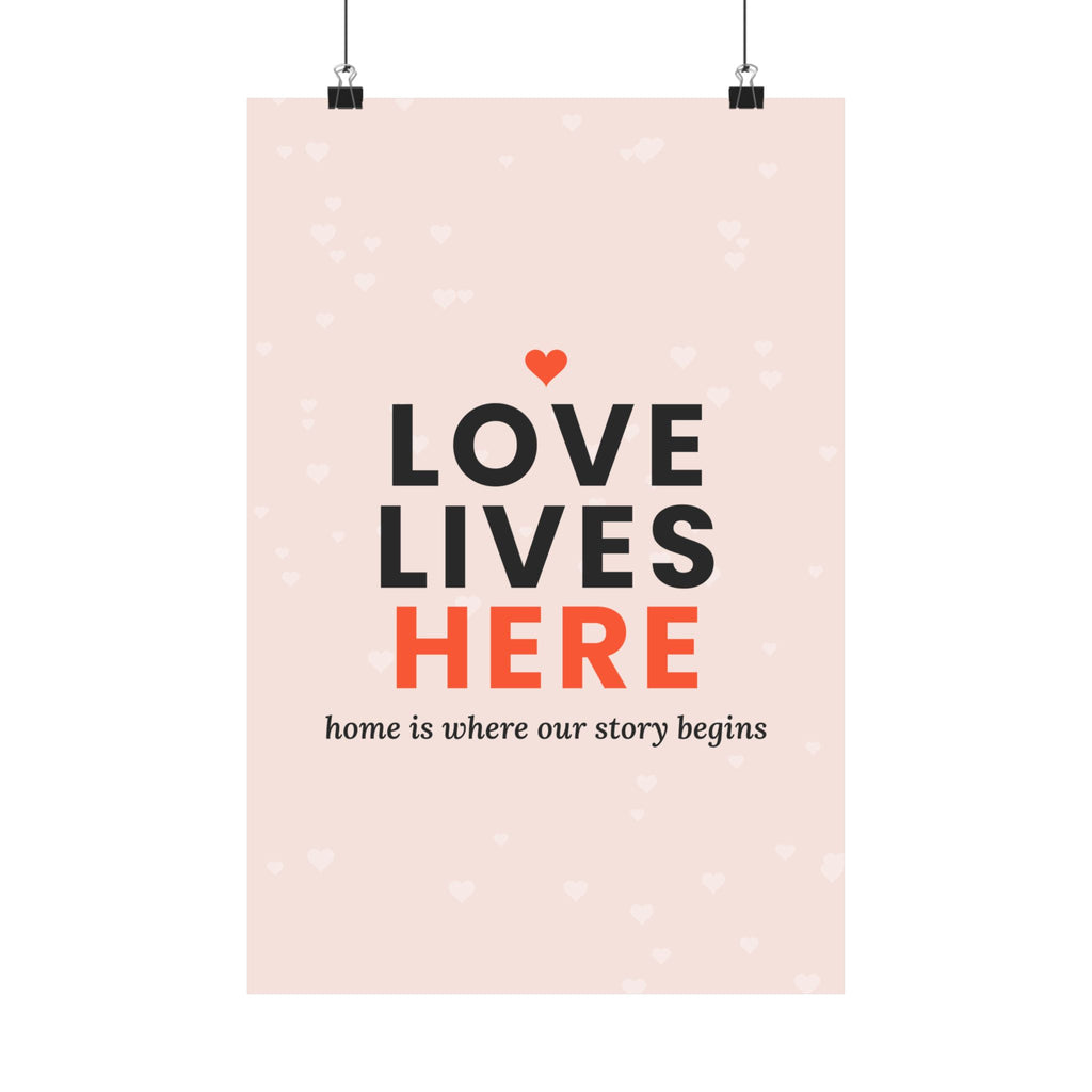 Love Lives Here Wall Art Print