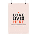 Love Lives Here Wall Art Print