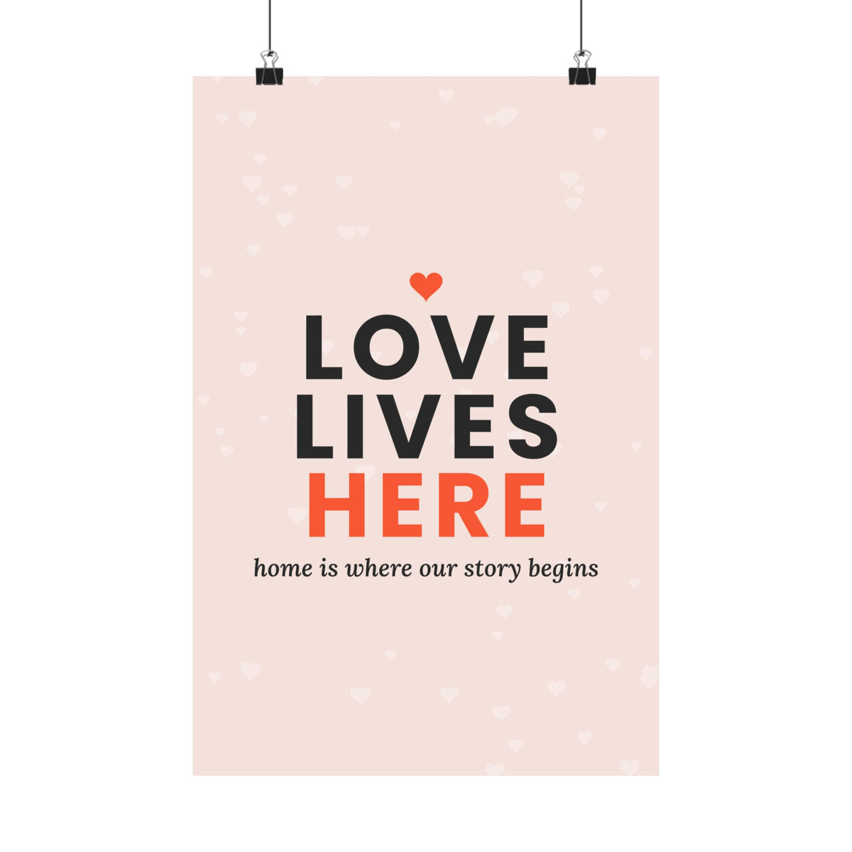 Love Lives Here Wall Art Print