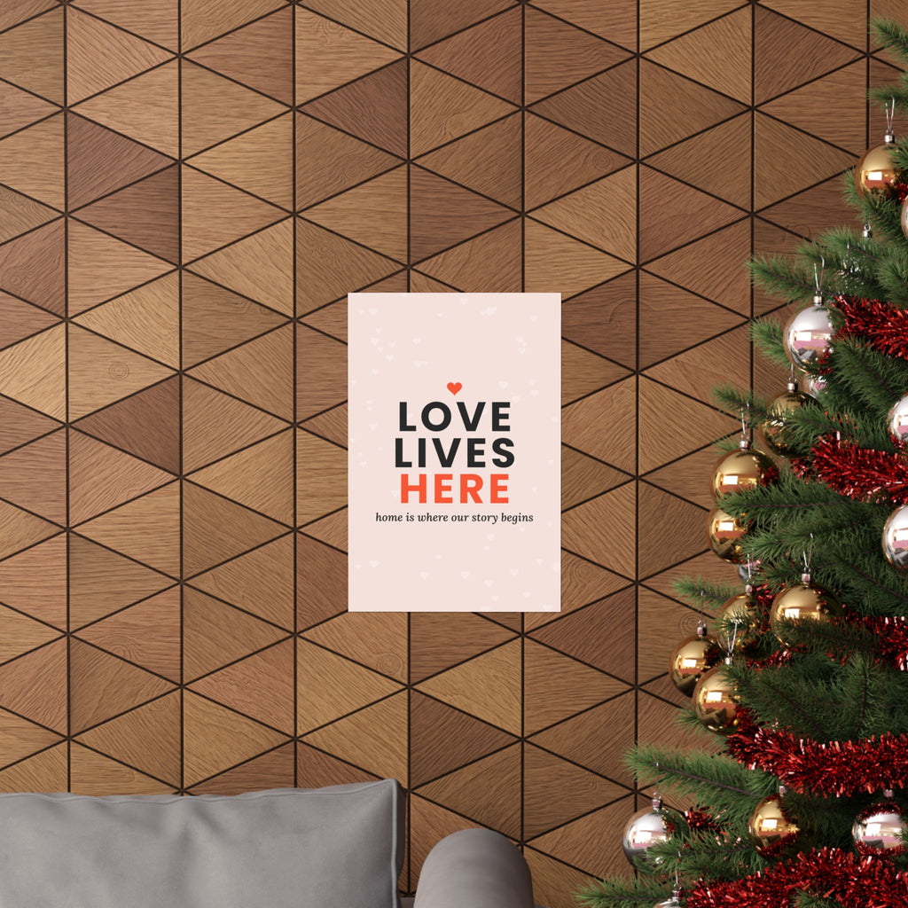 Love Lives Here Wall Art Print