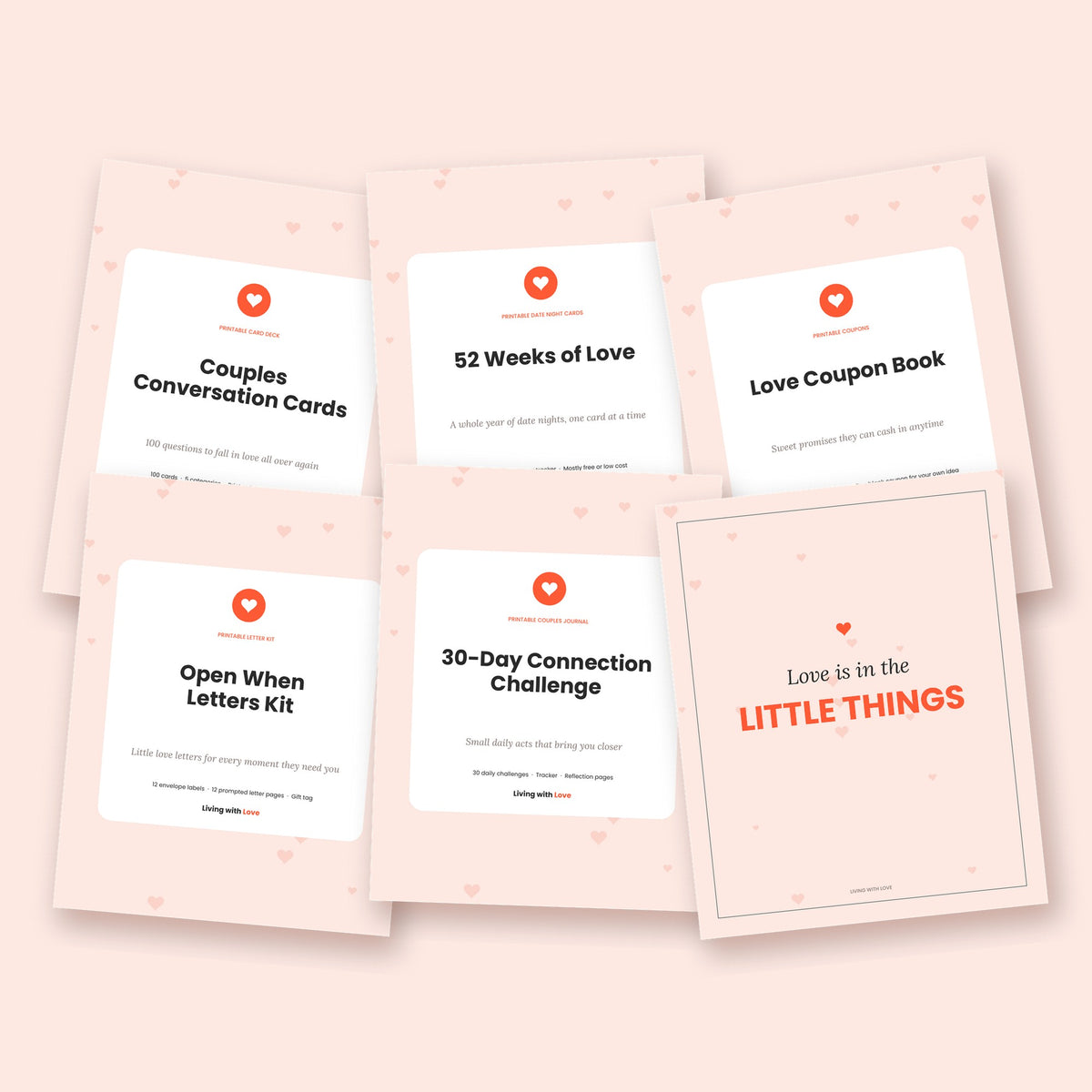 The Love Kit Bundle: covers of all six printable kits
