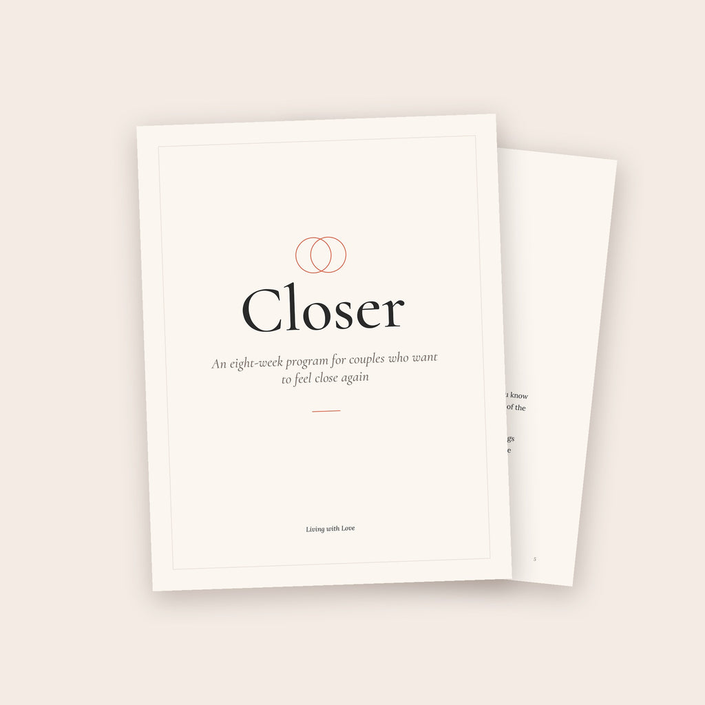 Closer, an eight-week program for couples: printable cover