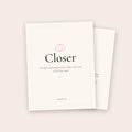 Closer, an eight-week program for couples: printable cover